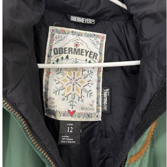Vintage Obermeyer Women’s Ski Suit 12 Green One Piece Y2K Snow Snowsuit - Picture 7 of 7